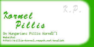 kornel pillis business card